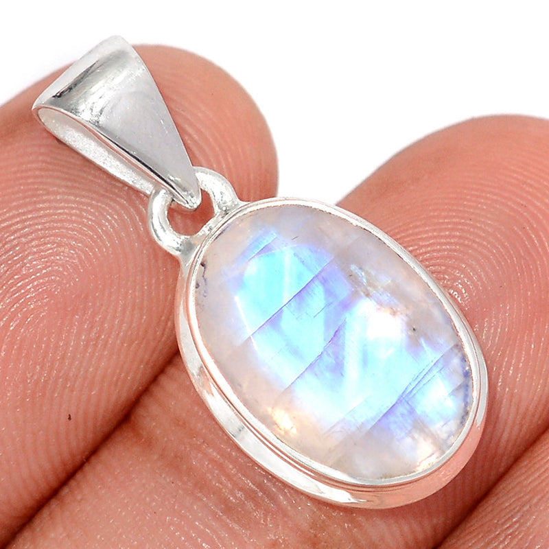 1.1" Rainbow Moonstone Faceted Pendants - MNFP1955