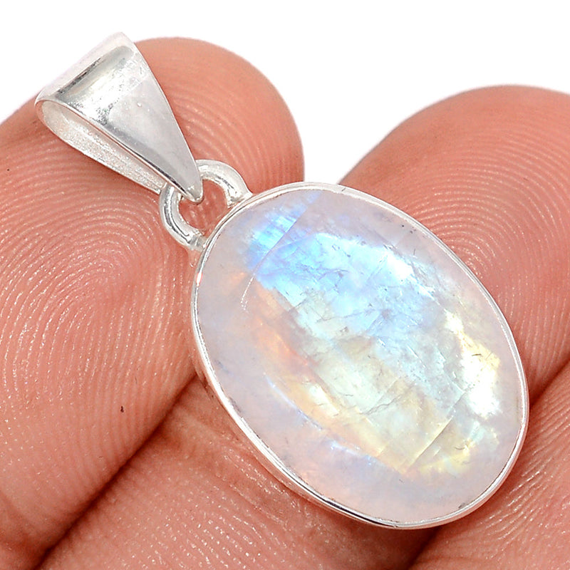 1.2" Rainbow Moonstone Faceted Pendants - MNFP1959