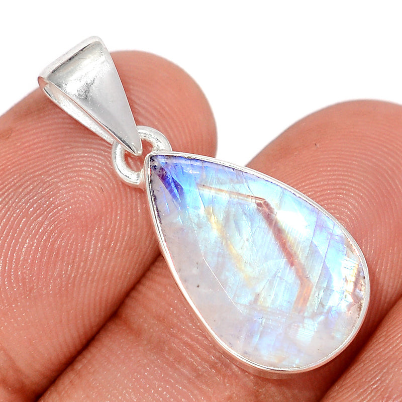 1.2" Rainbow Moonstone Faceted Pendants - MNFP1966