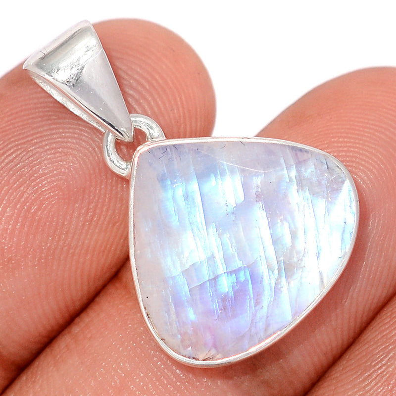 1.1" Rainbow Moonstone Faceted Pendants - MNFP1980