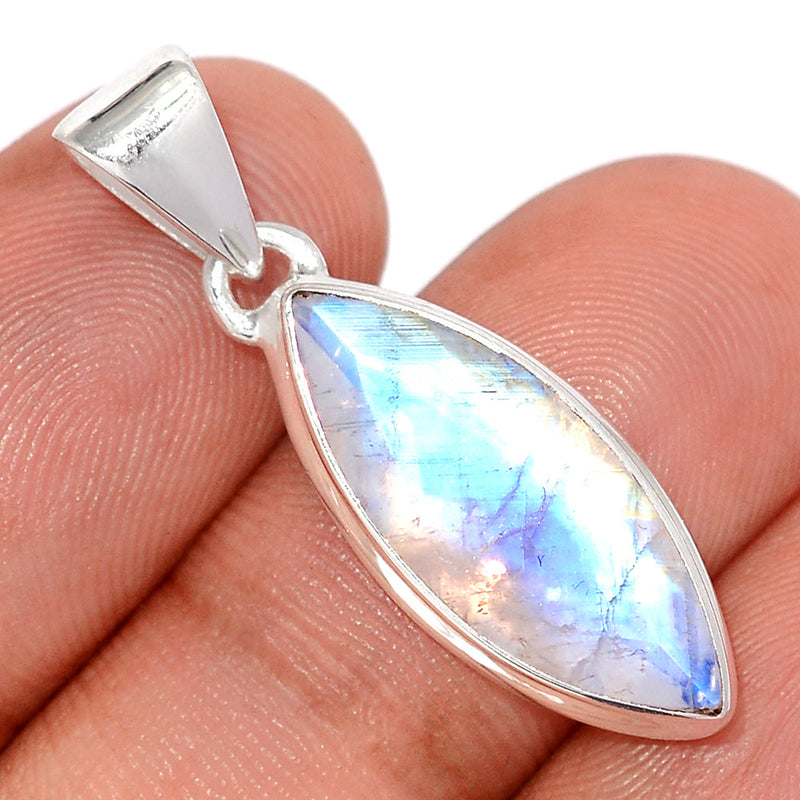 1.3" Rainbow Moonstone Faceted Pendants - MNFP1982