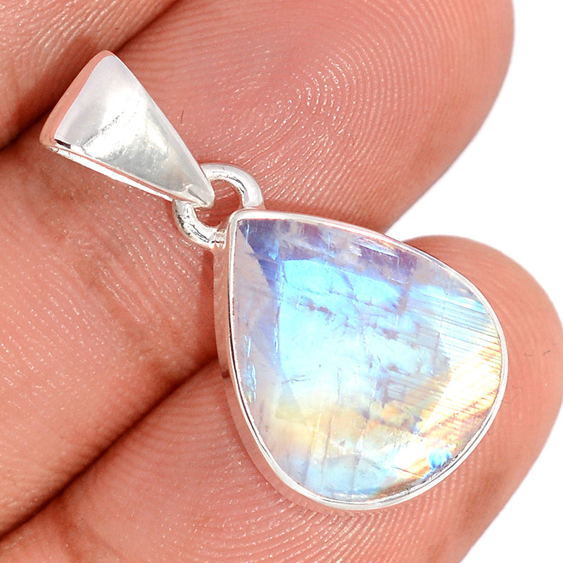 1.1" Rainbow Moonstone Faceted Pendants - MNFP1986