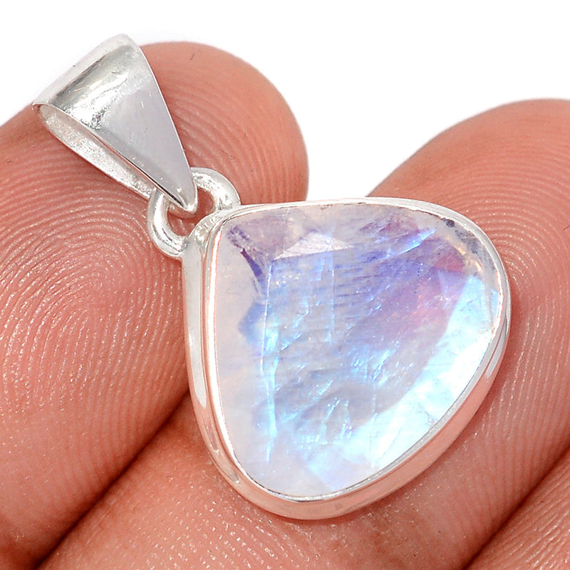 1" Rainbow Moonstone Faceted Pendants - MNFP1988