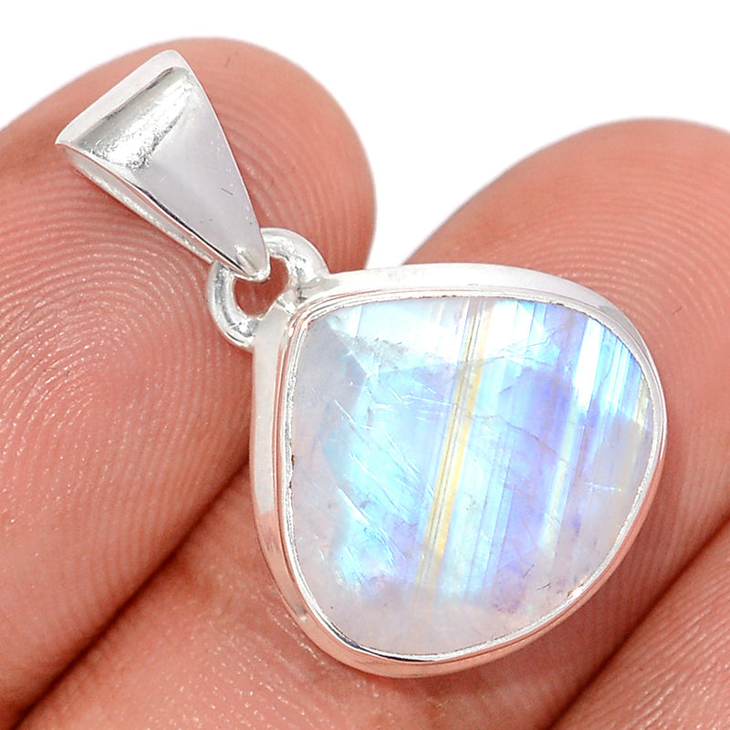 1.1" Rainbow Moonstone Faceted Pendants - MNFP1989