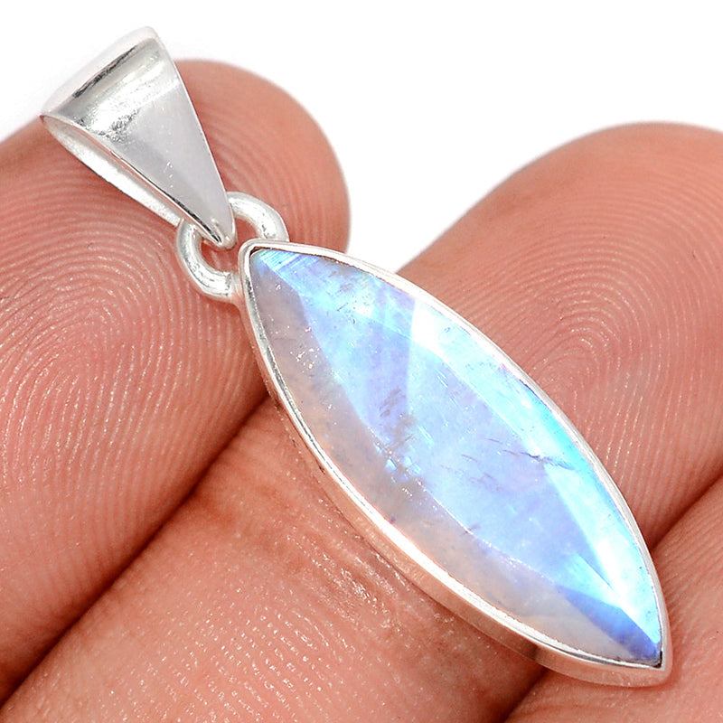 1.3" Rainbow Moonstone Faceted Pendants - MNFP1991