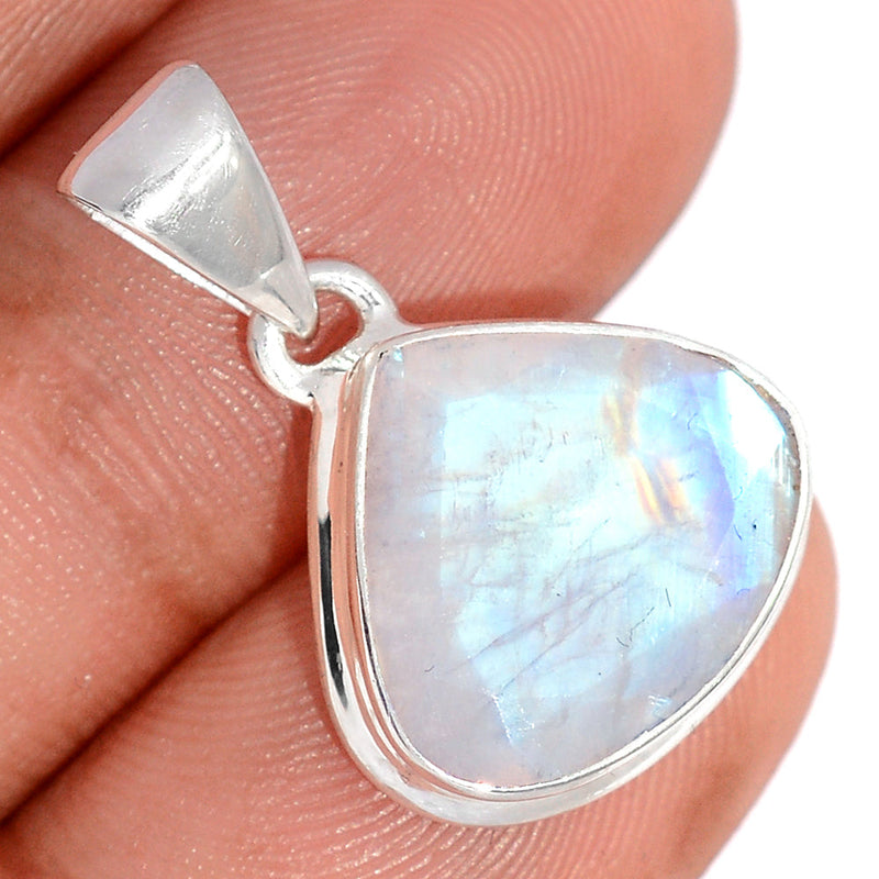 1" Rainbow Moonstone Faceted Pendants - MNFP1992