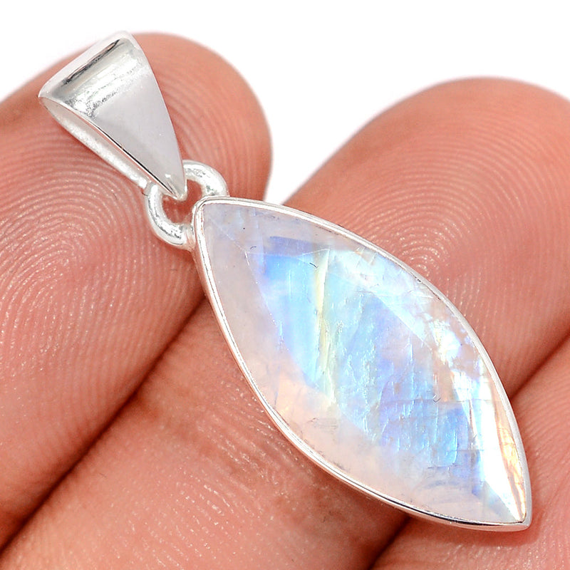 1.3" Rainbow Moonstone Faceted Pendants - MNFP1993