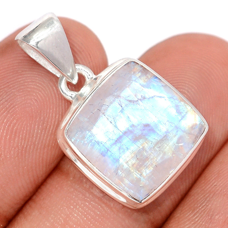 1.1" Rainbow Moonstone Faceted Pendants - MNFP1995