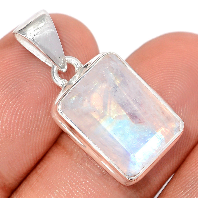 1.1" Rainbow Moonstone Faceted Pendants - MNFP1997
