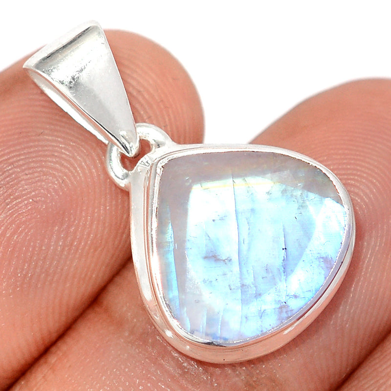 1" Rainbow Moonstone Faceted Pendants - MNFP2000