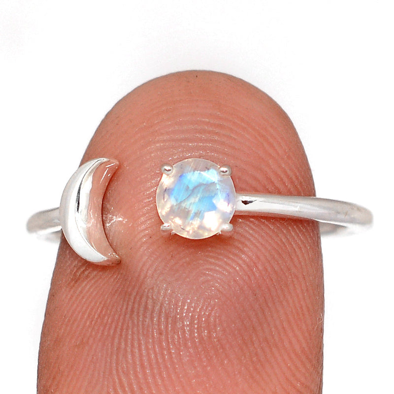 Moon - Moonstone Faceted Ring - MNFR14