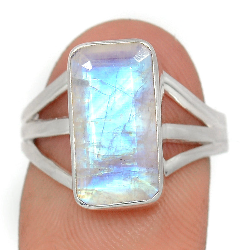 Moonstone Faceted Ring - MNFR1636