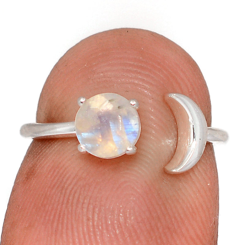 Moon - Moonstone Faceted Ring - MNFR16