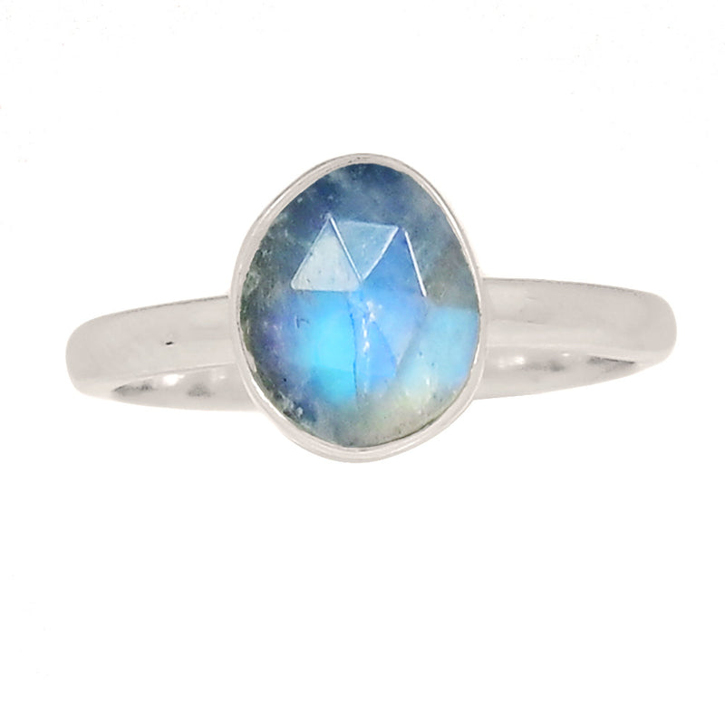 Rainbow Moonstone Faceted Ring - MNFR1757