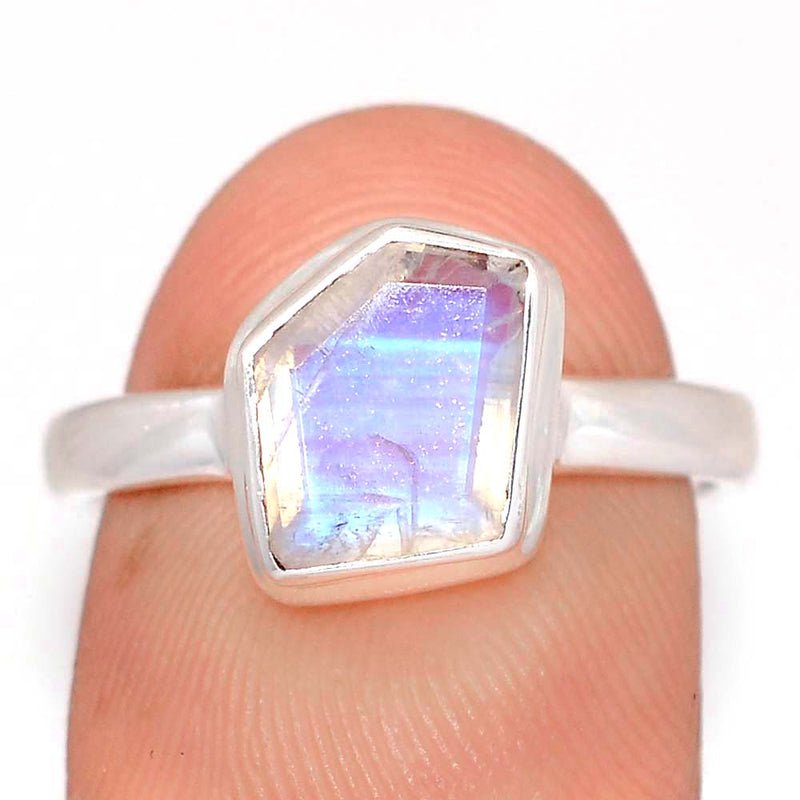 Rainbow Moonstone Faceted Ring - MNFR1764