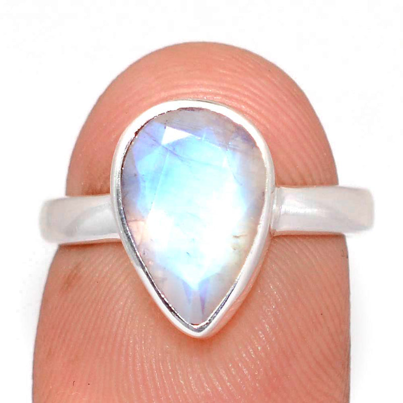 Rainbow Moonstone Faceted Ring - MNFR1772