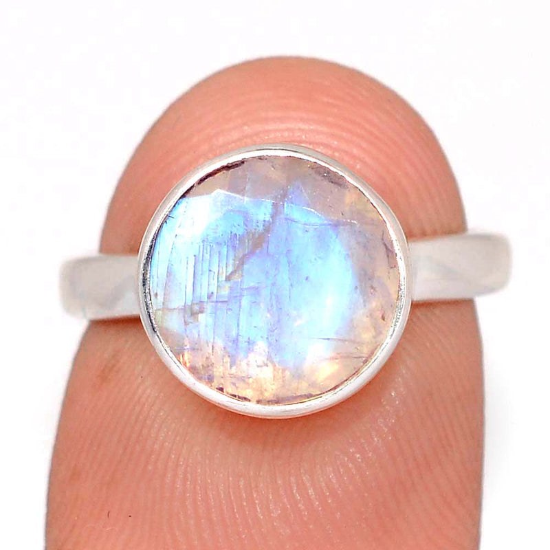 Rainbow Moonstone Faceted Ring - MNFR1774