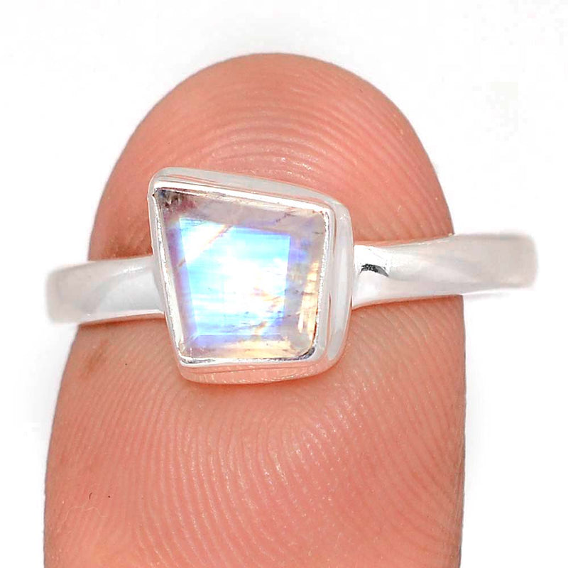 Rainbow Moonstone Faceted Ring - MNFR1775