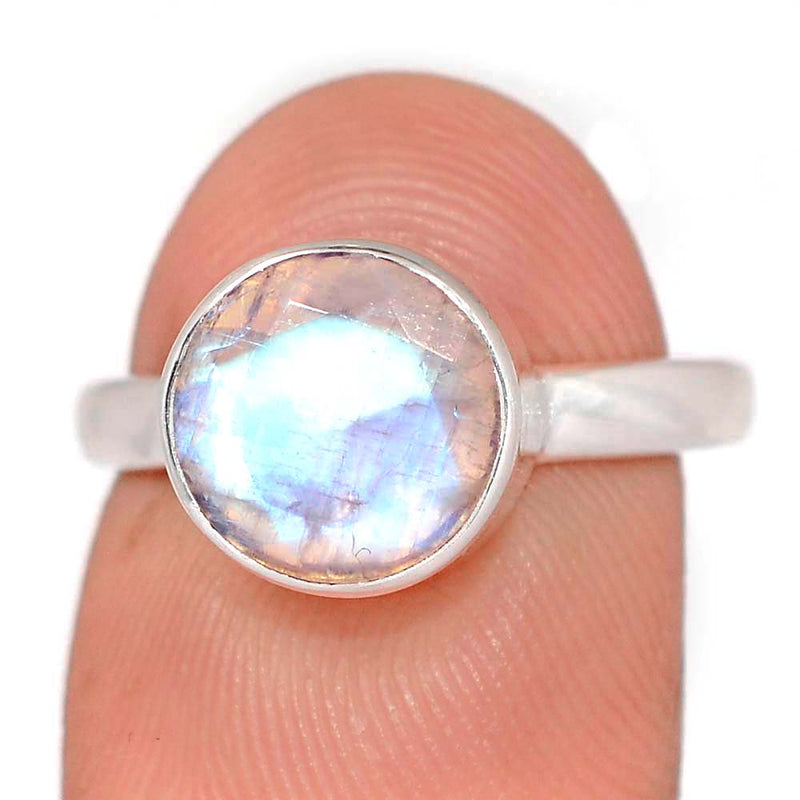 Rainbow Moonstone Faceted Ring - MNFR1776