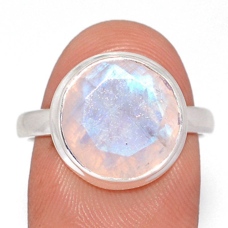 Rainbow Moonstone Faceted Ring - MNFR1794