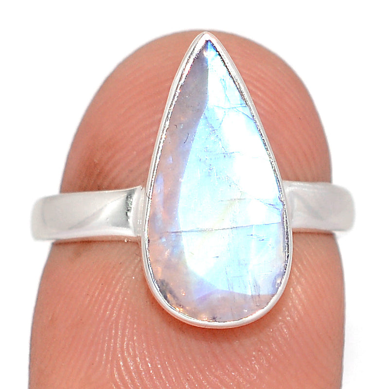 Rainbow Moonstone Faceted Ring - MNFR1799