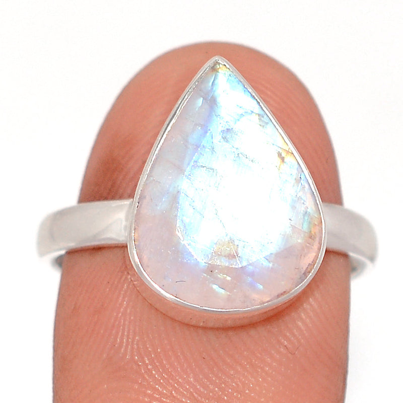 Rainbow Moonstone Faceted Ring - MNFR1800