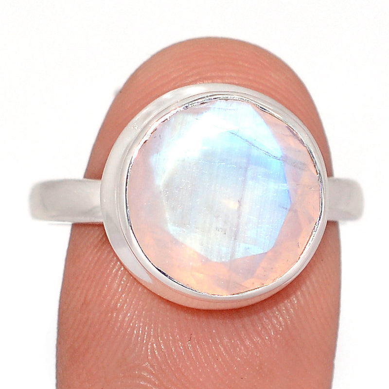 Rainbow Moonstone Faceted Ring - MNFR1806