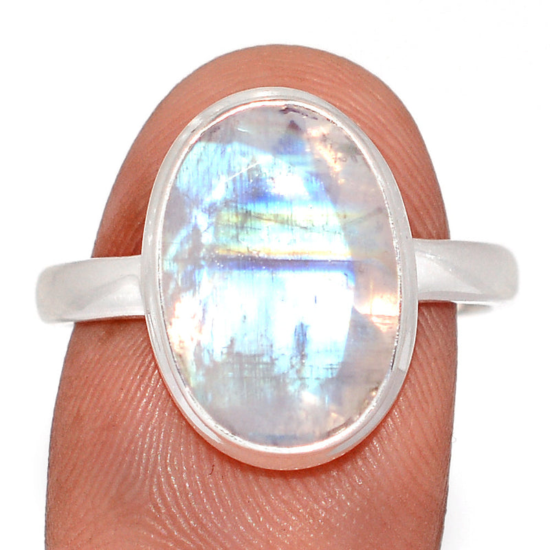 Rainbow Moonstone Faceted Ring - MNFR1809