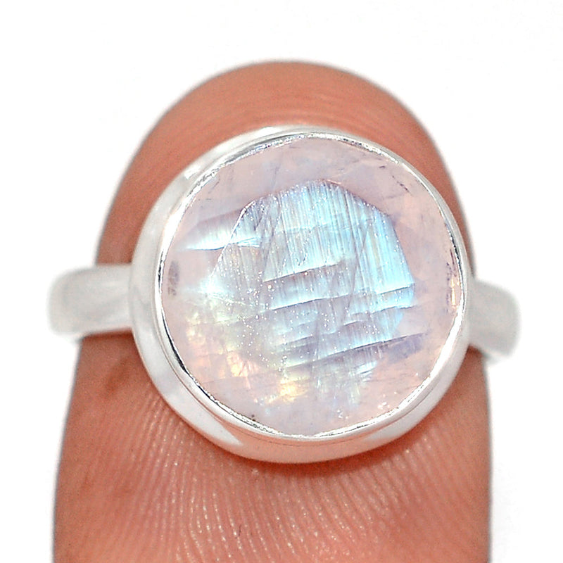 Rainbow Moonstone Faceted Ring - MNFR1817