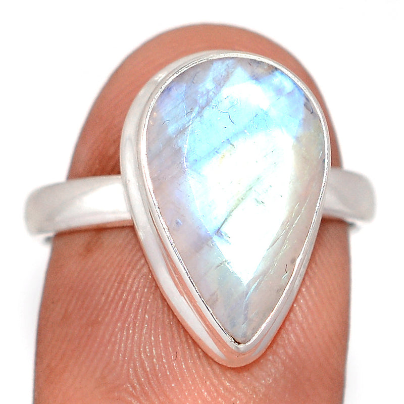 Rainbow Moonstone Faceted Ring - MNFR1820