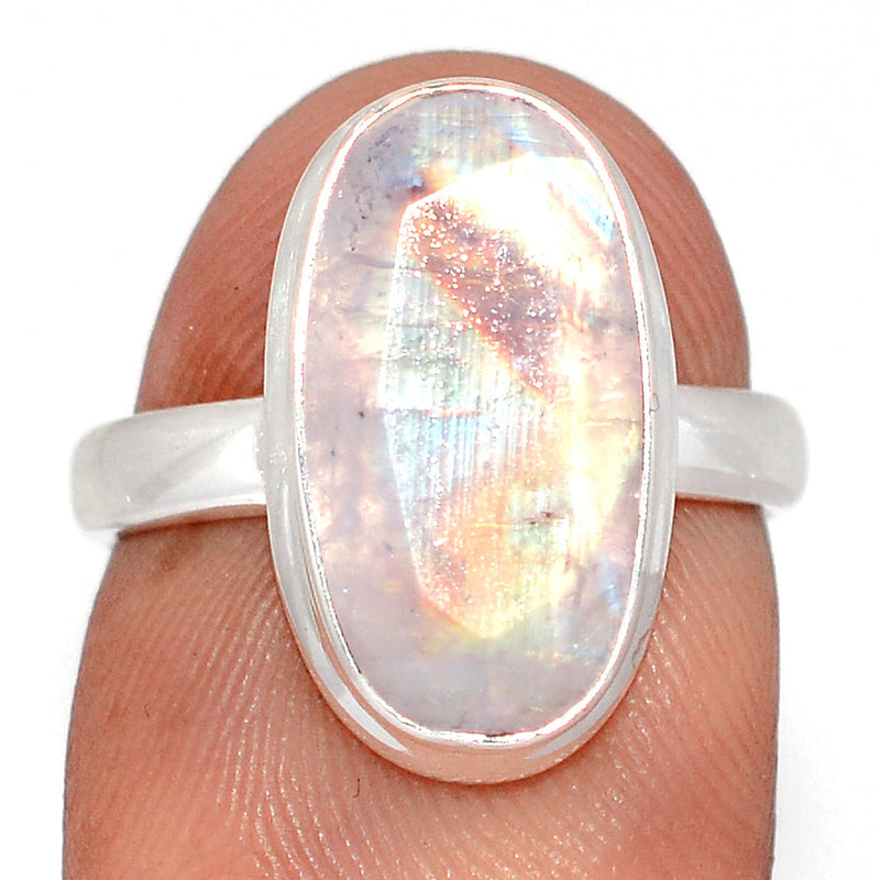 Rainbow Moonstone Faceted Ring - MNFR1830
