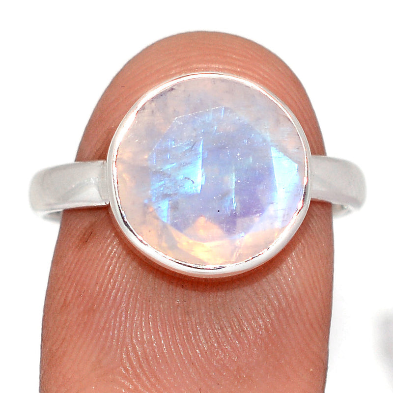 Rainbow Moonstone Faceted Ring - MNFR1839