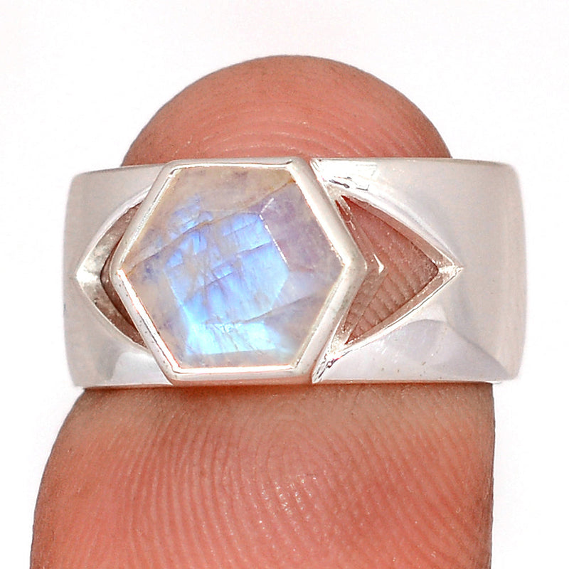 Moonstone Faceted Ring - MNFR19