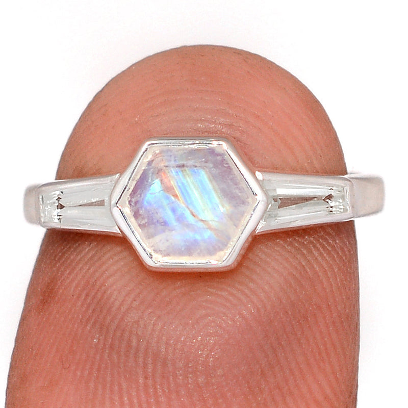 Moonstone Faceted Ring - MNFR7