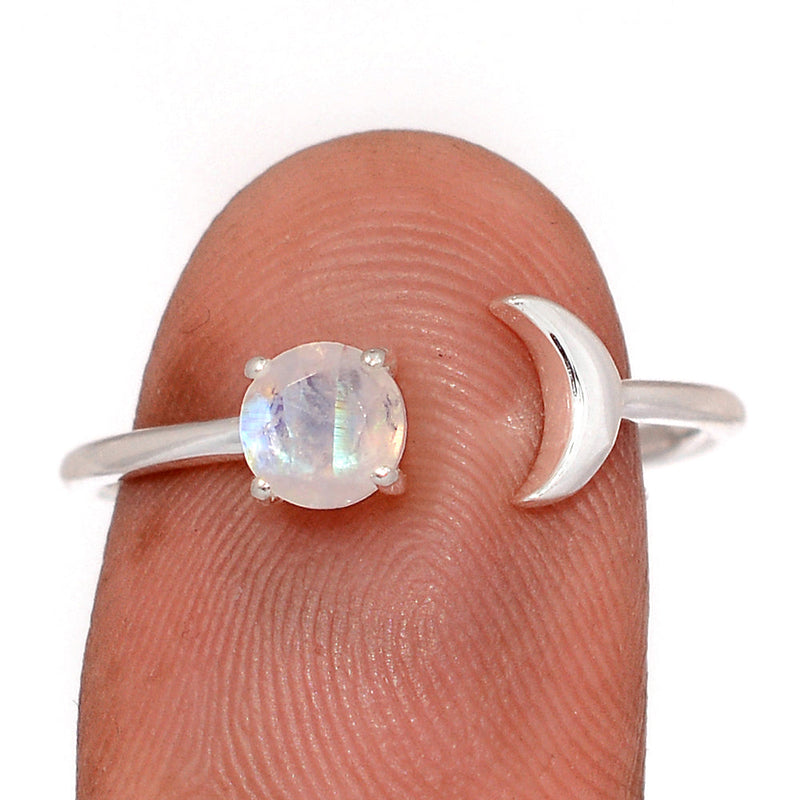 Moonstone Faceted Ring - MNFR9