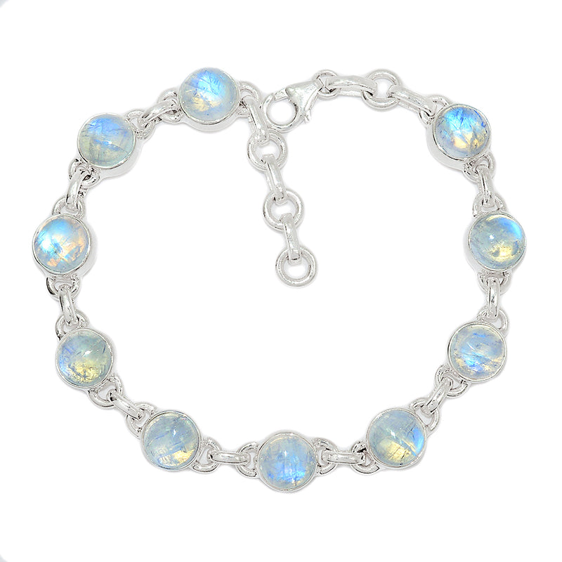 8.7" Rainbow Moonstone Bracelets - MONB586