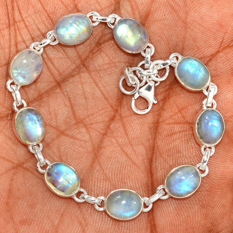 8.3" Rainbow Moonstone Bracelets - MONB747