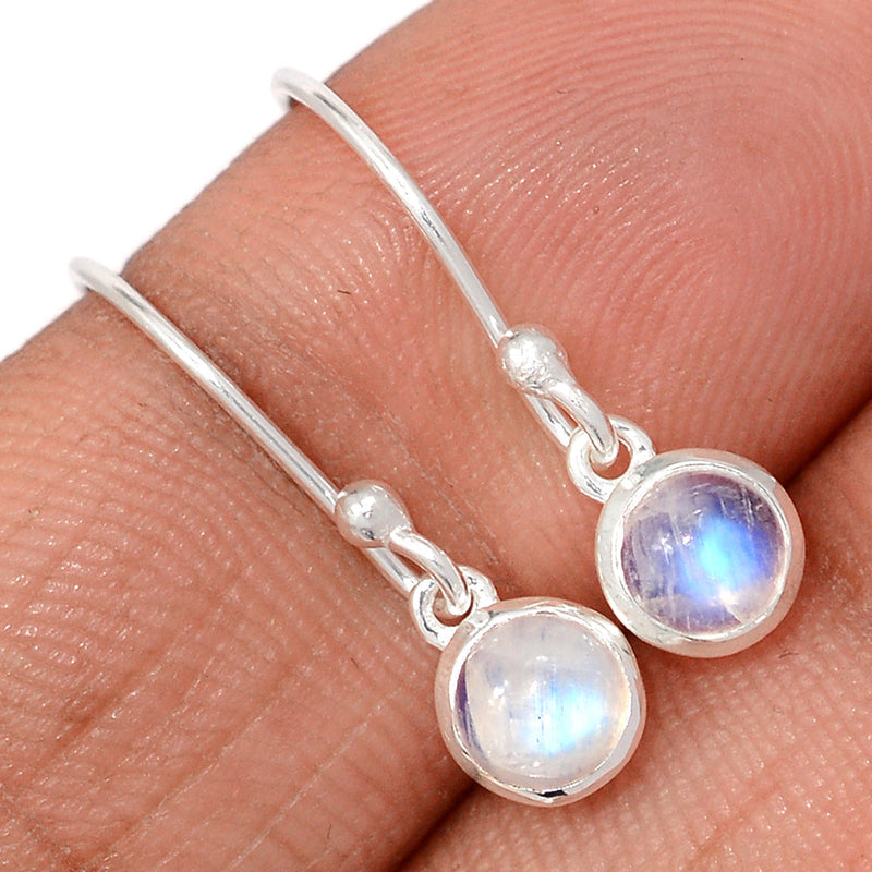 0.8" Rainbow Moonstone Earrings - MONE10