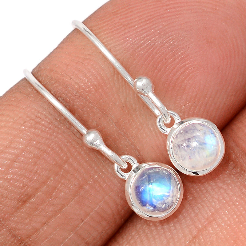 0.8" Rainbow Moonstone Earrings - MONE11