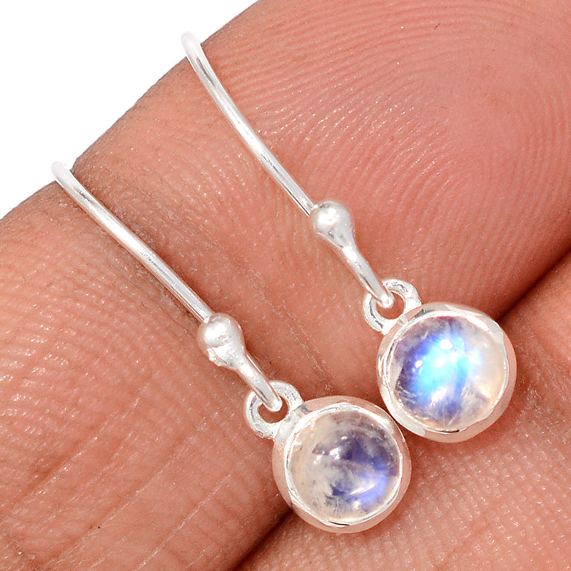 0.8" Rainbow Moonstone Earrings - MONE13