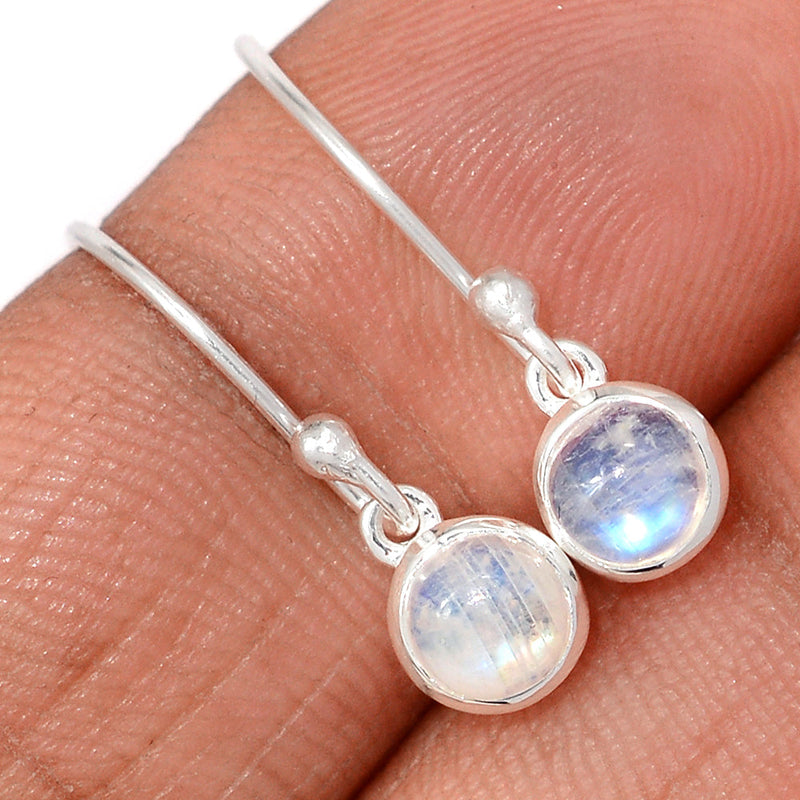 0.8" Rainbow Moonstone Earrings - MONE15