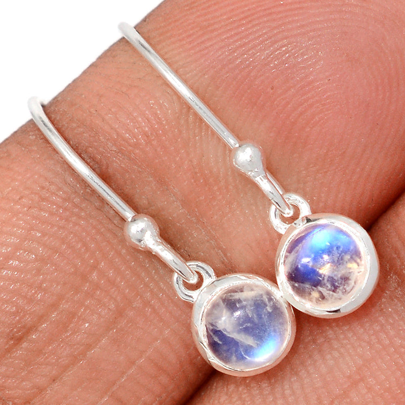 0.8" Rainbow Moonstone Earrings - MONE16