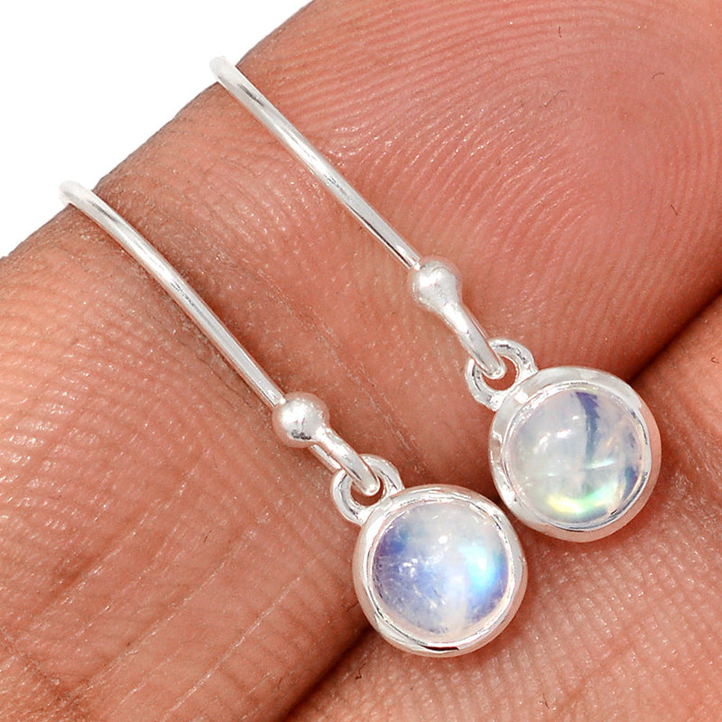 0.8" Rainbow Moonstone Earrings - MONE18