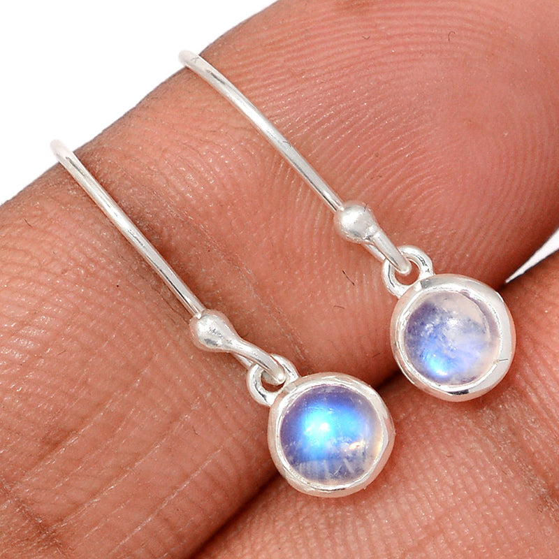 0.8" Rainbow Moonstone Earrings - MONE21