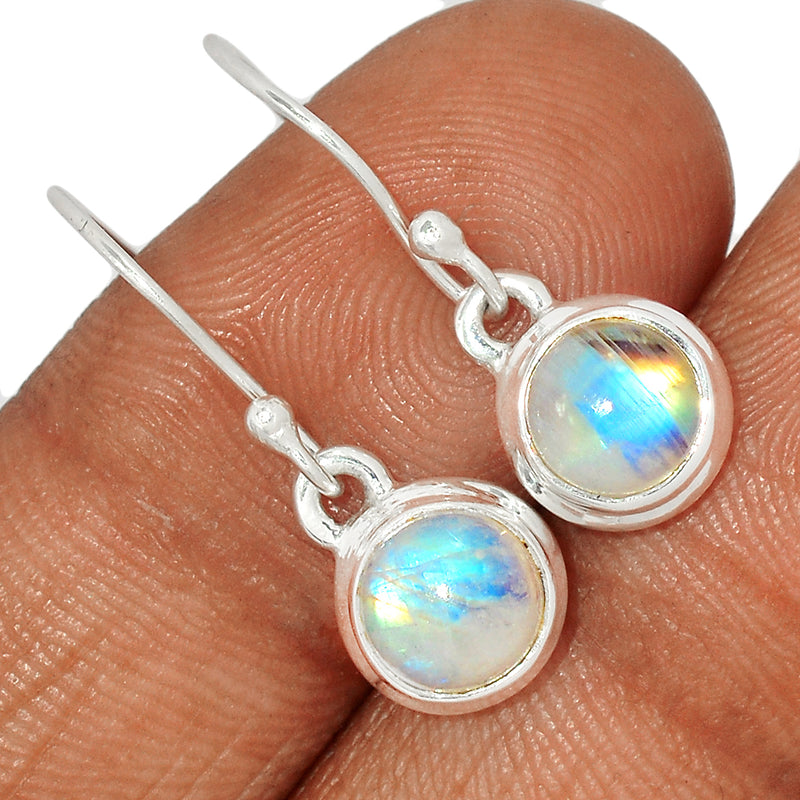 1.1" Rainbow Moonstone Earrings - MONE3190