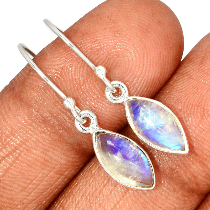 1.2" Rainbow Moonstone Earrings - MONE3259