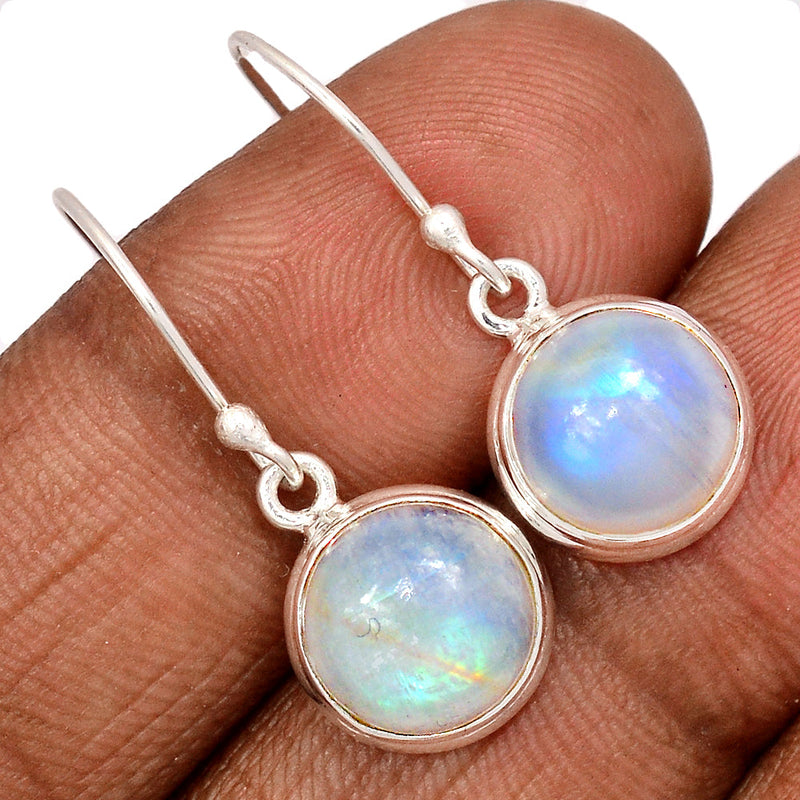 1.1" Rainbow Moonstone Earrings - MONE3429