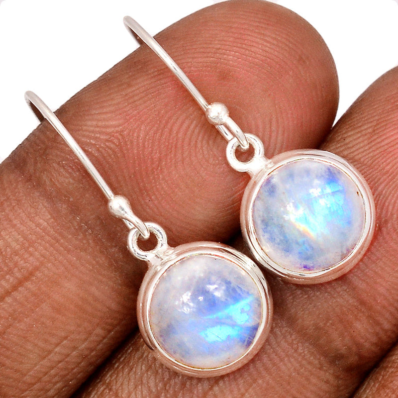 1.1" Rainbow Moonstone Earrings - MONE3430
