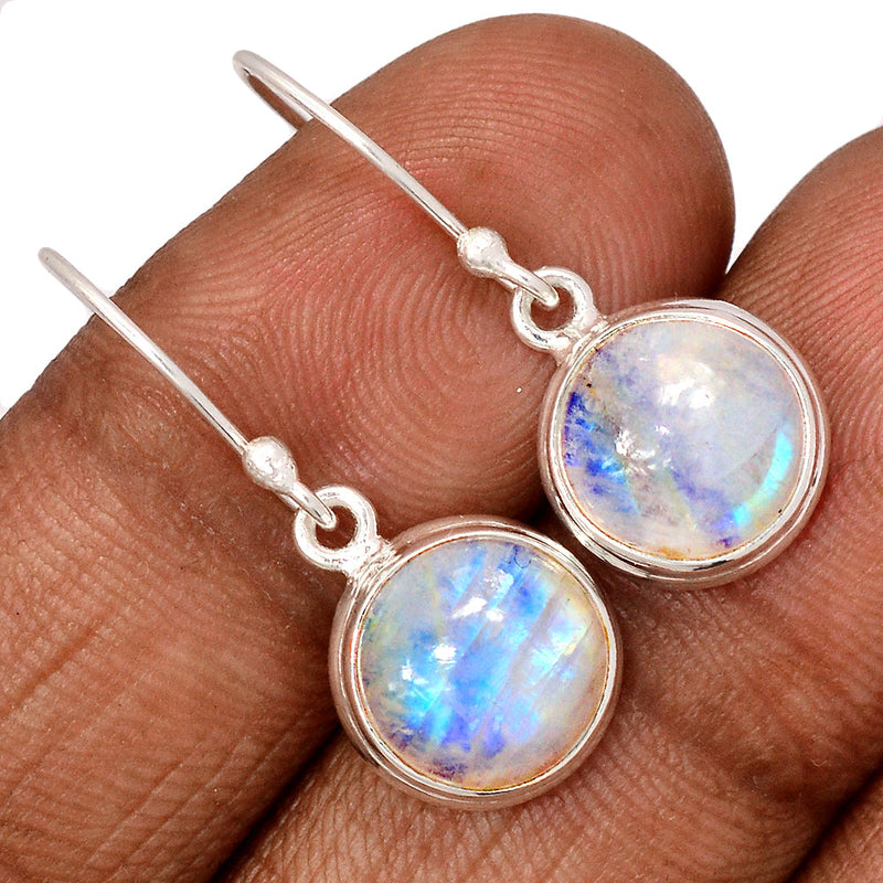 1.1" Rainbow Moonstone Earrings - MONE3447