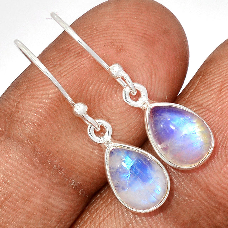 1.1" Rainbow Moonstone Earrings - MONE3618
